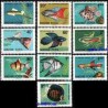 10 عدد تمبر ماهیها - مجارستان 1962