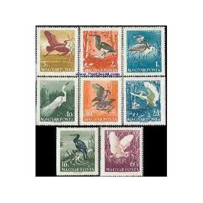 8 عدد تمبر پرندگان - مجارستان 1959 
