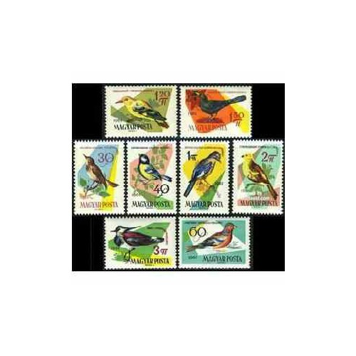 8 عدد تمبر پرندگان - مجارستان 1961 