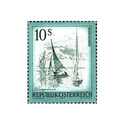 1 عدد تمبر سری پستی مناظر - 10S- اتریش 1973