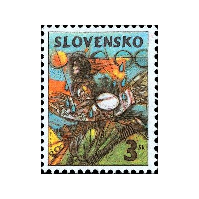 1 عدد  تمبر سنت های محلی - اسلواکی 1997