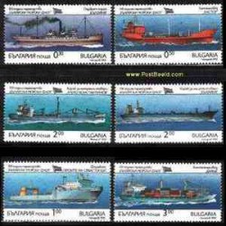 6 عدد تمبر کشتی ها - بلغارستان 1992 