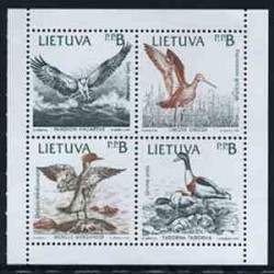 سونیرشیت پرندگان - تمبر مشترک سوئد - لیتوانی 1992