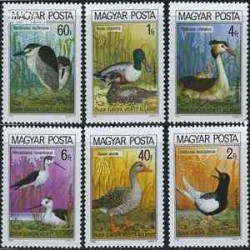 6 عدد تمبر حفاظت از طبیعت اروپائی - مجارستان 1980