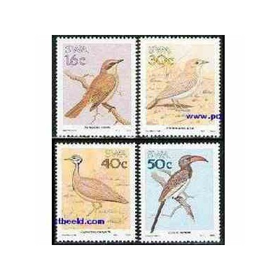 4 عدد تمبر پرندگان - آفریقای جنوب غربی 1988 