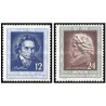 2 عدد تمبر صد و بیست و پنجمین سالگرد مرگ بتهوون - جمهوری دموکراتیک آلمان 1952 قیمت 7 دلار