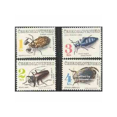  4 عدد تمبر حشرات - چک اسلواکی 1992 