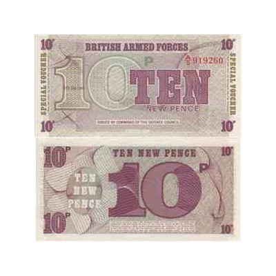 کوپن 10 پنس نیروهای مسلح بریتانیائی - سری ششم - انگلیس 1972