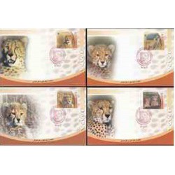 پاکت مهر روز و کارت پستال یوزپلنگ ایرانی - WWF