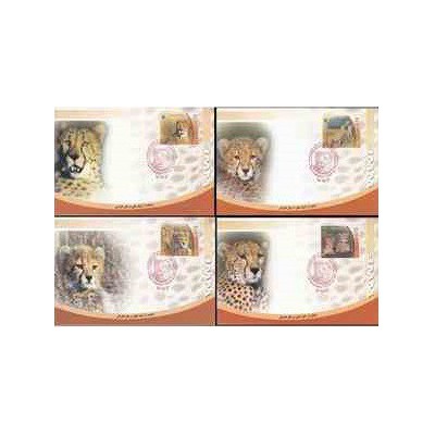 پاکت مهر روز و کارت پستال یوزپلنگ ایرانی - WWF