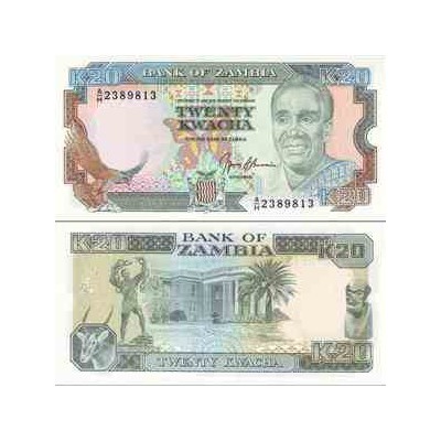 اسکناس 20 کواچا - زامبیا 1989