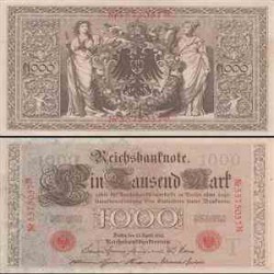 اسکناس 1000 مارک آلمان  1910 تک - با کیفیت خوب