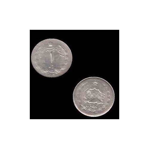 سکه نقره 1 ریال محمد رضا شاه 1323 ه ش بانکی