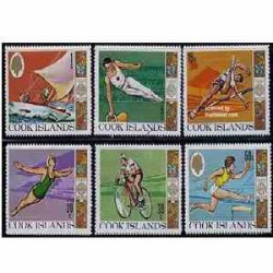 6 عدد تمبر المپیک مکزیکو - جزایر کوک 1968