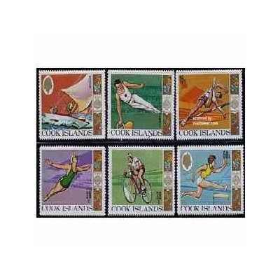 6 عدد تمبر المپیک مکزیکو - جزایر کوک 1968