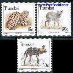  3 عدد تمبر حیوانات - ترنسکی - آفریقای جنوبی 1988 