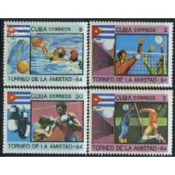 4 عدد تمبر بازیهای دوستانه - کوبا 1984