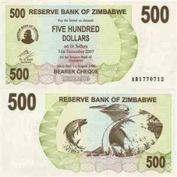 اسکناس 500 دلاری - زیمباوه 2006