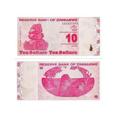 اسکناس 10 دلاری - زیمباوه 2009