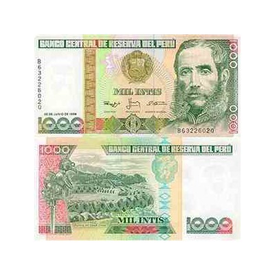 اسکناس 1000 اینتیس - پرو 1988