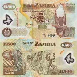 اسکناس پلیمر 500 کواچا - زامبیا 2003