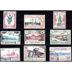 669 - تمبرهای سالگرد دهمین سال سلطنت رضا شاه - ترقیات - 1313 مهرخورده