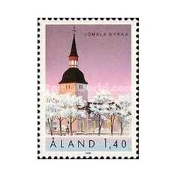 1 عدد  تمبر کلیسای جومالا - آلاند 1988