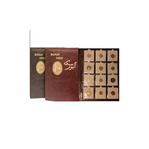 آلبوم سکه 10 برگ با کلاسور طرح چرم و هولدر سکه آلبوم سکه 10 برگ با کلاسور طرح چرم و هولدر سکه