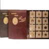 آلبوم سکه 10 برگ با کلاسور طرح چرم  و هولدر سکه