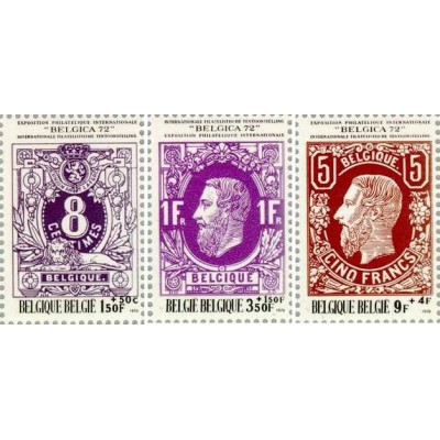 3 عدد  تمبر نمایشگاه تمبر "Belgica 72" - بلژیک 1970 قیمت 4.8 دلار