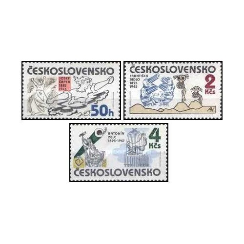 3 عدد تمبر هنرمندان ضد فاشیست - چک اسلواکی 1985 3 عدد تمبر هنرمندان ضد فاشیست - چک اسلواکی 1985