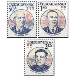 3 عدد  تمبر فرماندهان ارتش شوروی - چک اسلواکی 1983