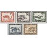 5 عدد  تمبر اسب ها - دربی وین - اتریش 1946 قیمت 12.88 دلار