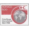 1 عدد  تمبر صد و بیست و پنجمین سالگرد صلیب سرخ  - موناکو 1988