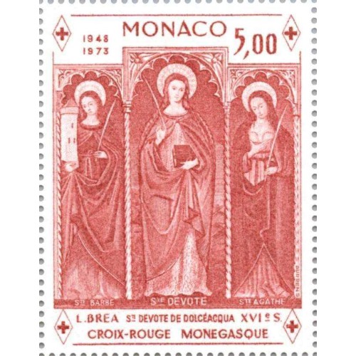 1 عدد  تمبر بیست و پنجمین سالگرد صلیب سرخ موناکو  - موناکو 1973 تمبر شیت - قیمت شیت 12.88 دلار