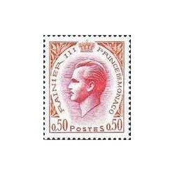 1 عدد  تمبر سری پستی - شاهزاده رینیر سوم - 0.5Fr - موناکو 1969