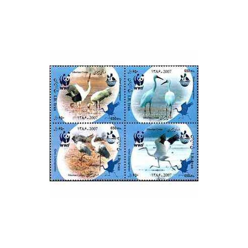 3084 - تمبر درنای سیبری 1386