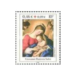 1 عدد  تمبر خیریه صلیب سرخ - فرانسه 2002