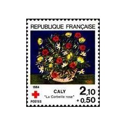 1 عدد  تمبر صلیب سرخ - فرانسه 1984