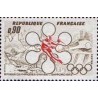 1 عدد  تمبر بازی های المپیک زمستانی - ساپورو، ژاپن - فرانسه 1972