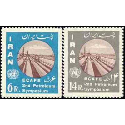 تمبر دومین سمپوزیوم بین المللی توسعه صنایع نفتی آسیا و خاورمیانه