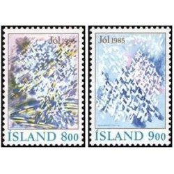 2 عدد  تمبر کریسمس - ایسلند 1985