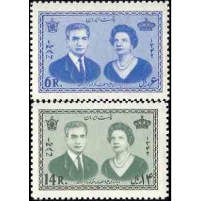 1202 - تمبر دیدار ژولیانا ملکه هلند از ایران 1342 تک