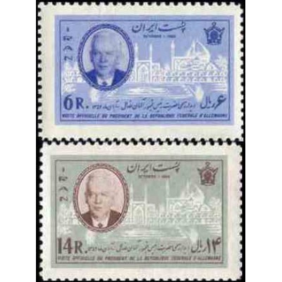 1210 - تمبر دیدار هاینریش لوبکه از ایران 1342 تک