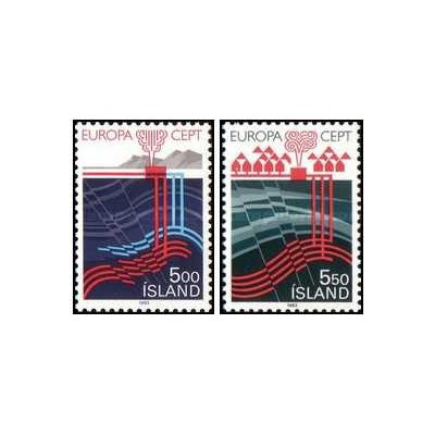 2 عدد  تمبر مشترک اروپا - Europa Cept - اختراعات  - ایسلند 1983 قیمت 15 دلار