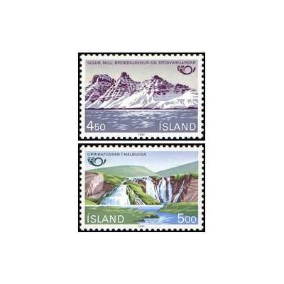 2 عدد  تمبر نسخه شمالی - گردشگری  - ایسلند 1983