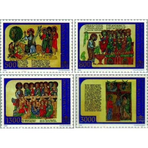 4 عدد  تمبر سال مقدس 2000 - واتیکان 1998 قیمت 5.2 دلار