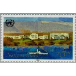 1 عدد تمبر تابلو نقاشی - ژنو سازمان ملل 1990 ارزش روی تمبر 5 فرانک سوئیس