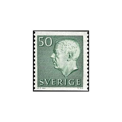 1 عدد  تمبر پادشاه گوستاف ششم آدولف - ارزش های جدید - سوئد 1968