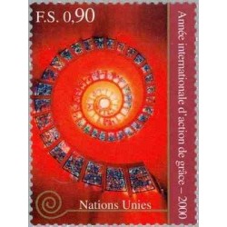 1 عدد تمبر سال بین المللی قدردانی0101 - ژنو سازمان ملل 2000 ارزش اسمی 0.9 فرانک سوئیس